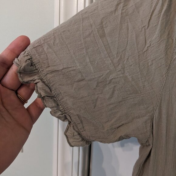 Gray Short Sleeve Midi Dress - Size Large - Picture 5 of 5